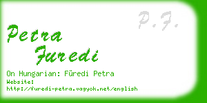 petra furedi business card